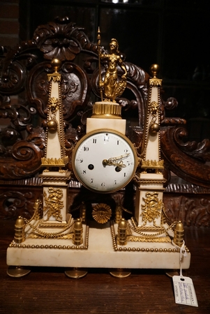 Louis XVI portico clock, 2nd half 18th C. 