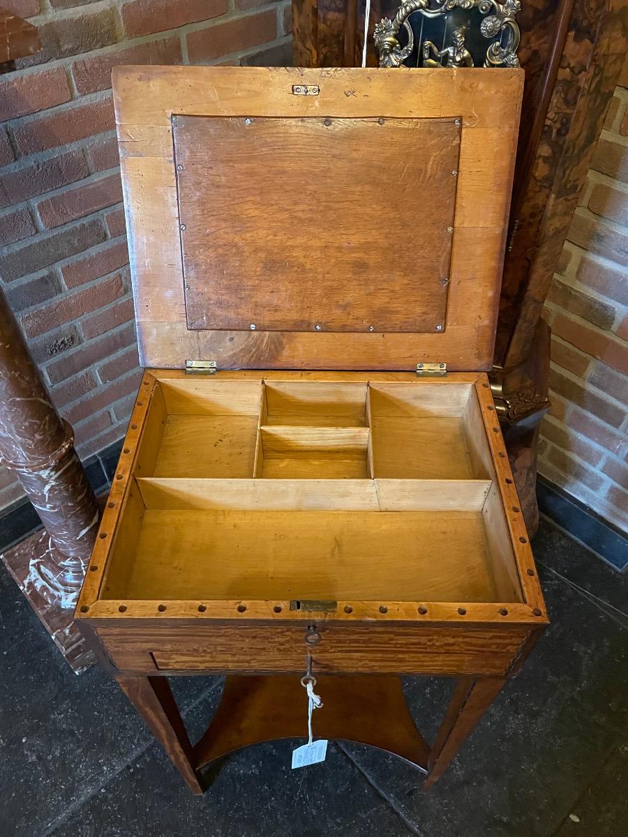 18th C satinwood sewing table