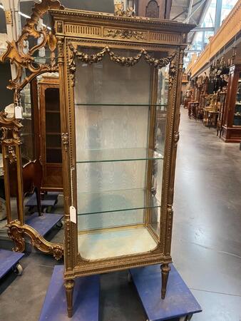 19th century gilded vitrine