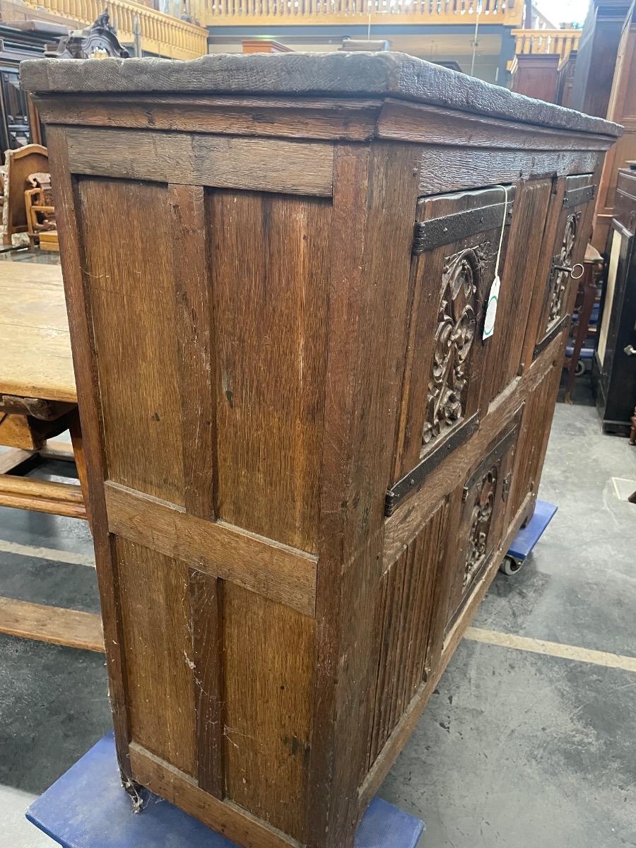 19th century oak gothic style cabinet