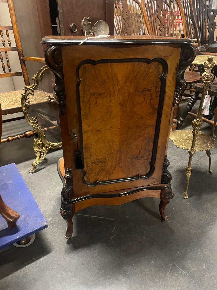 Small Dutch 19th C. walnut cabinet 