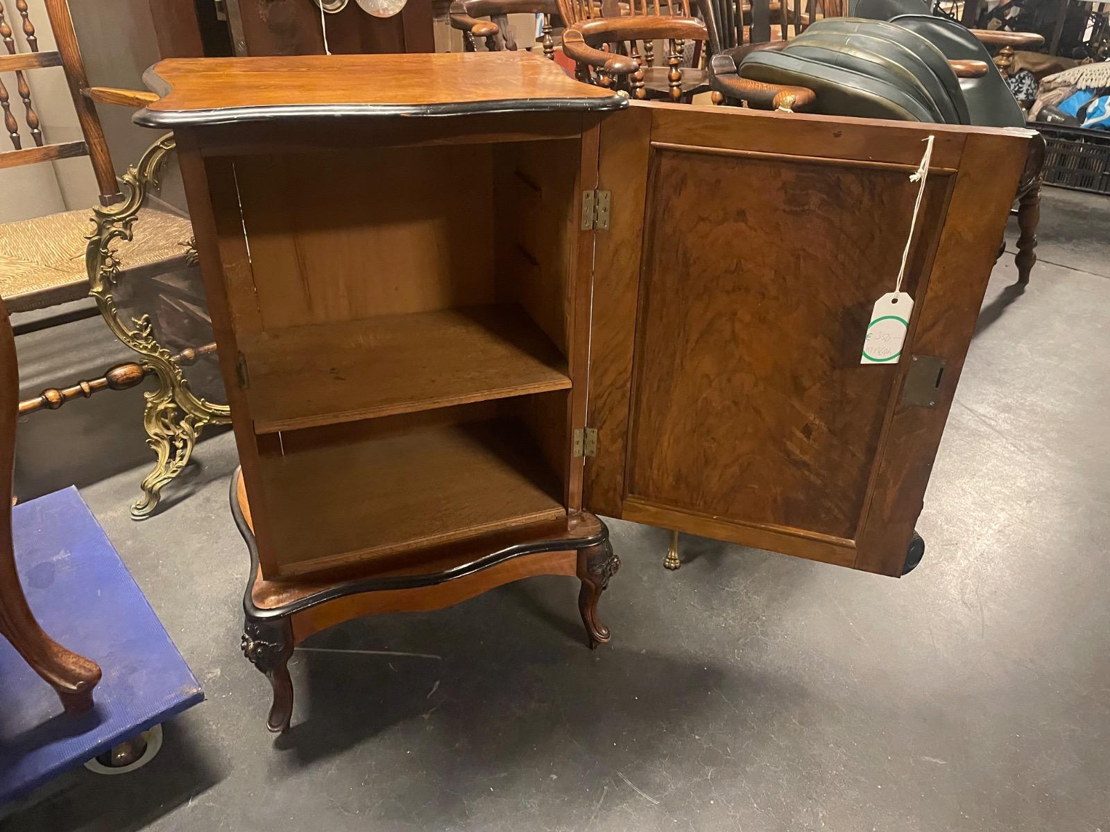 Small Dutch 19th C. walnut cabinet 