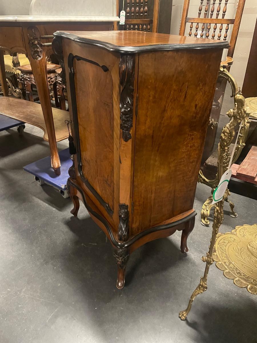 Small Dutch 19th C. walnut cabinet 