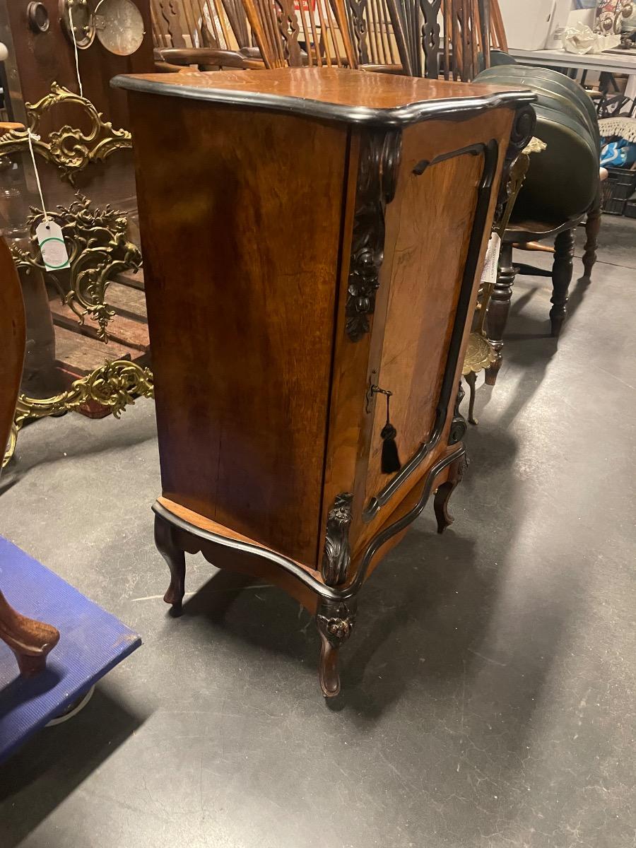 Small Dutch 19th C. walnut cabinet 