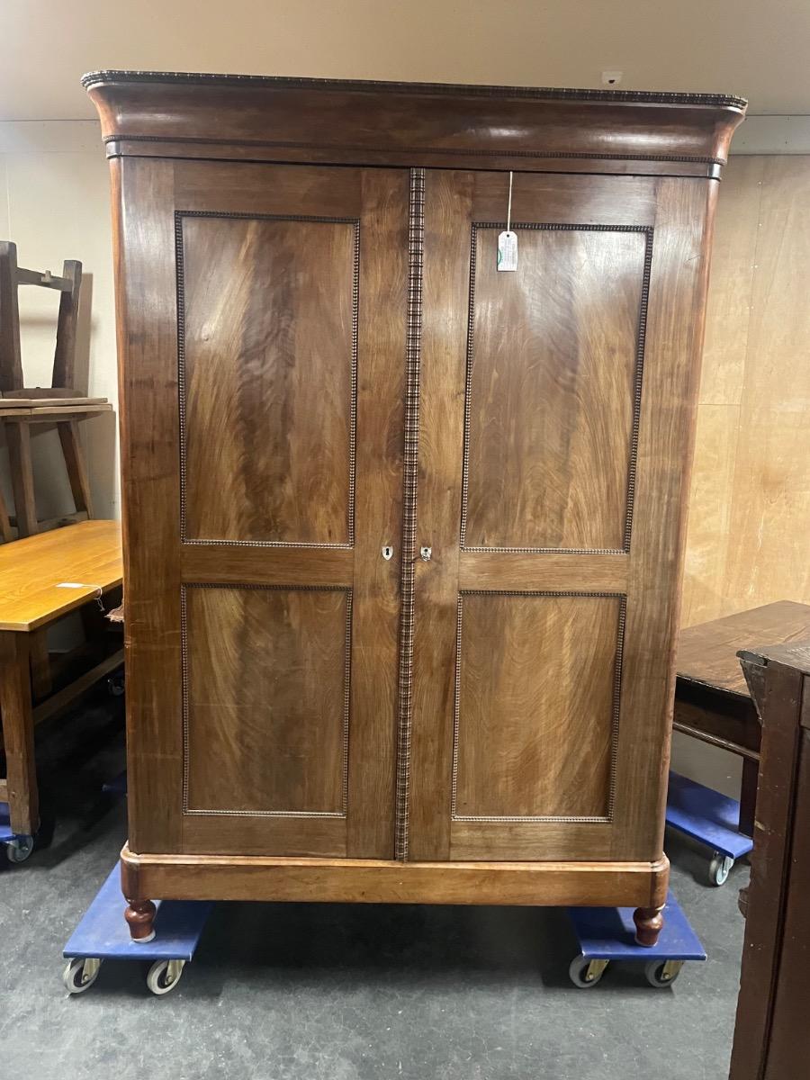 Dutch mahogany 19th C. wardrobe