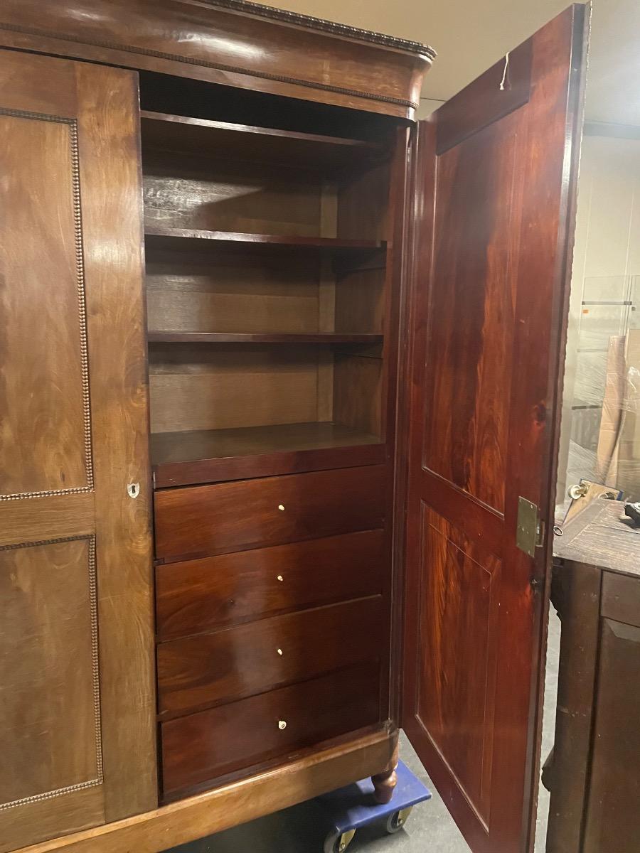 Dutch mahogany 19th C. wardrobe