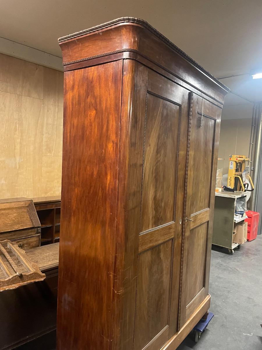 Dutch mahogany 19th C. wardrobe