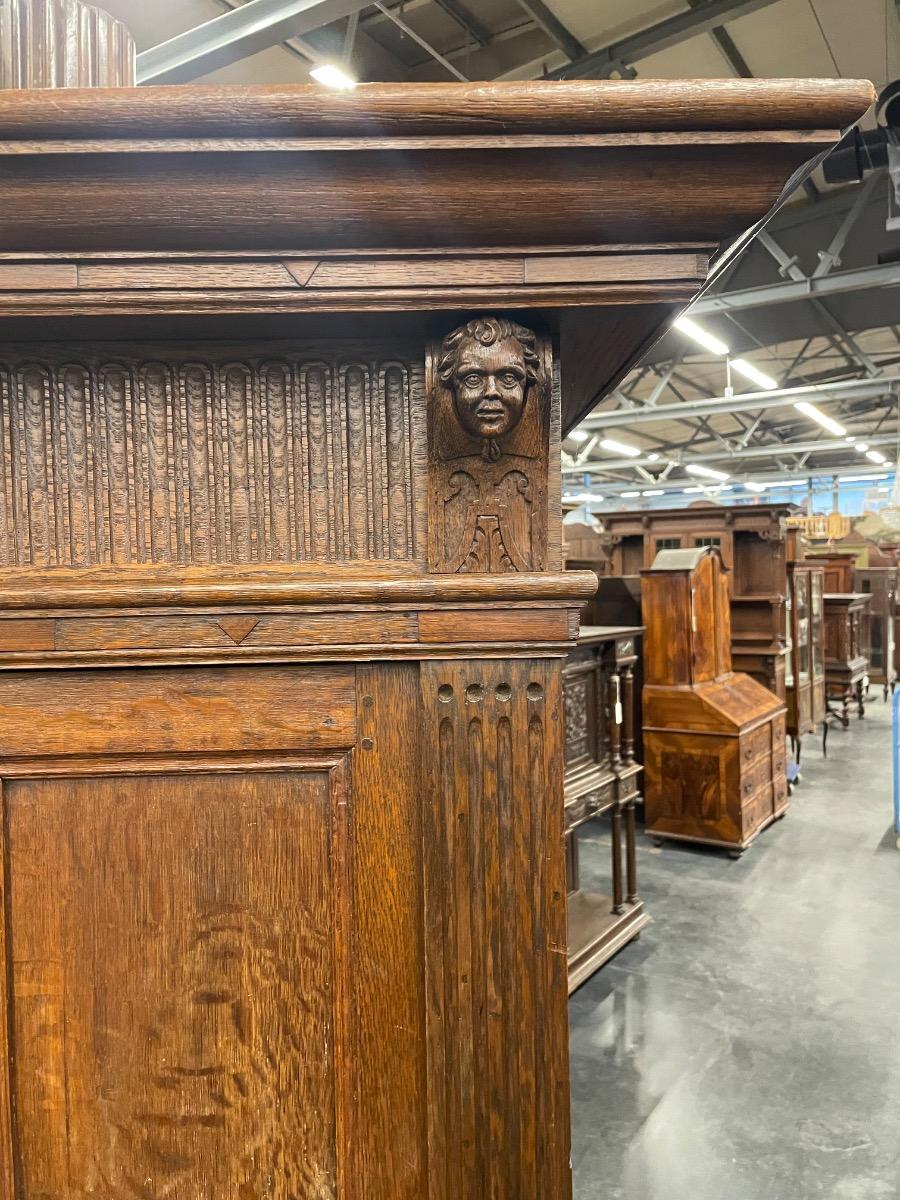 Antique oak paneled cabinet 