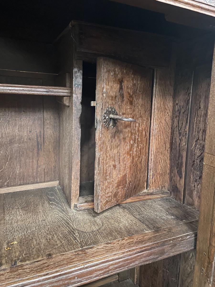 Antique oak paneled cabinet 