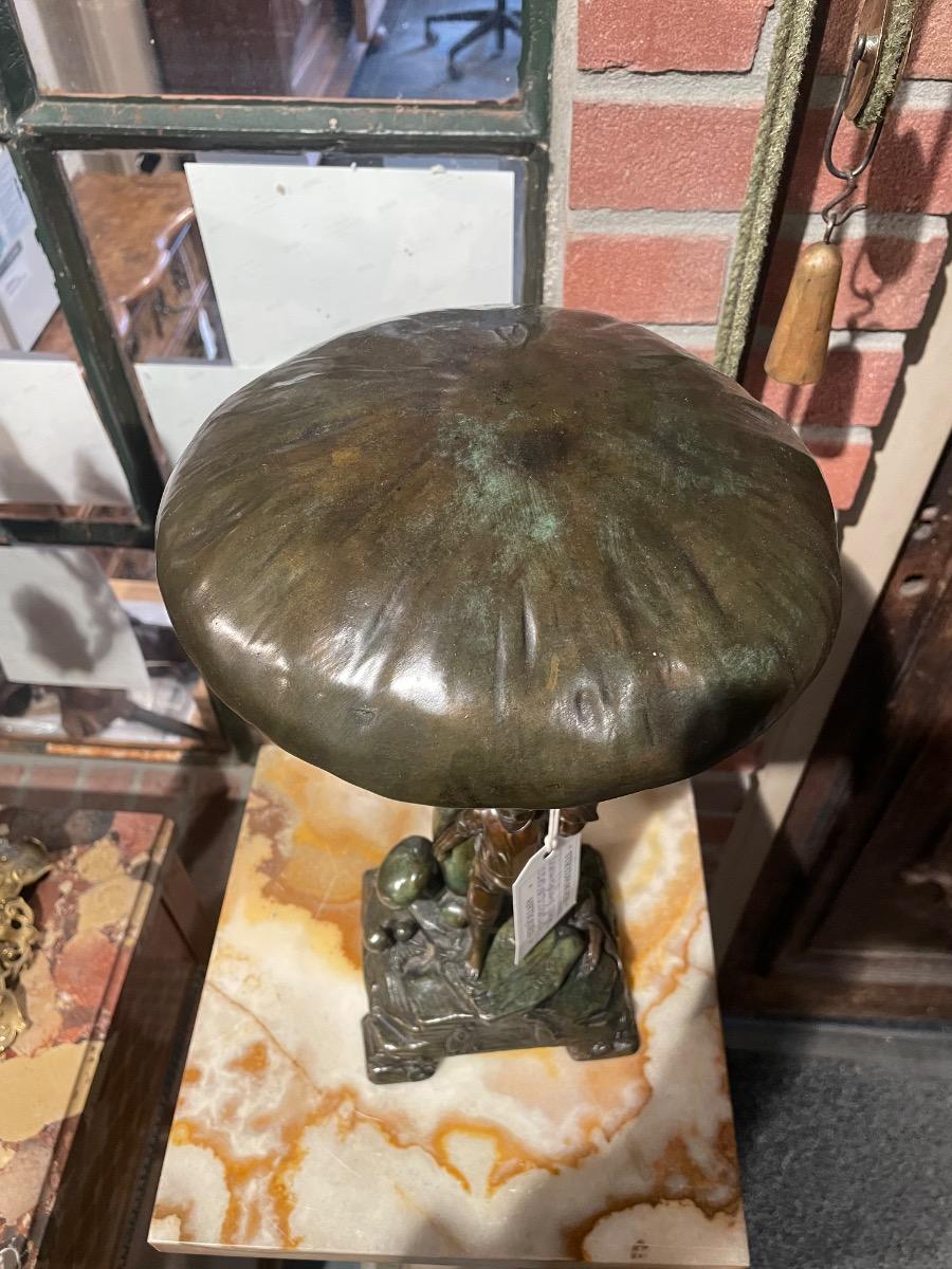 Bronze table lamp signed Wevers