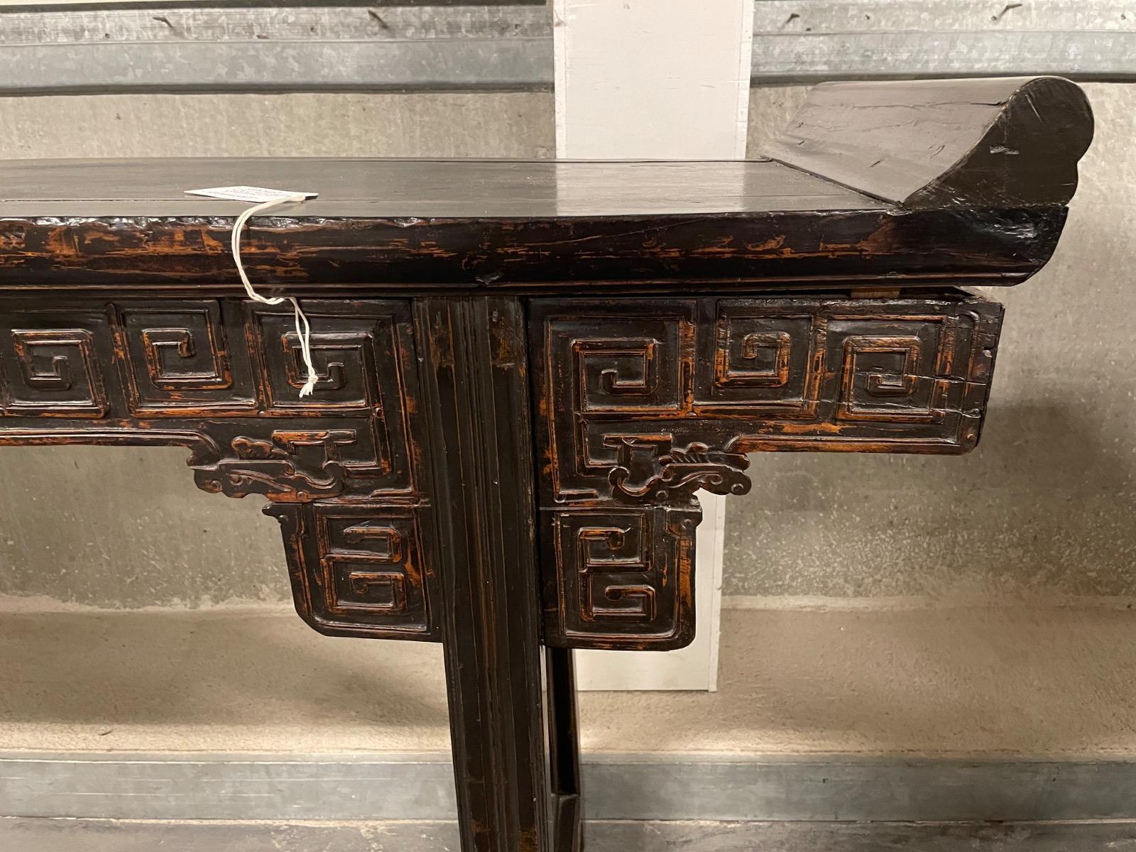 Chinese side table. 220x44x97H cm