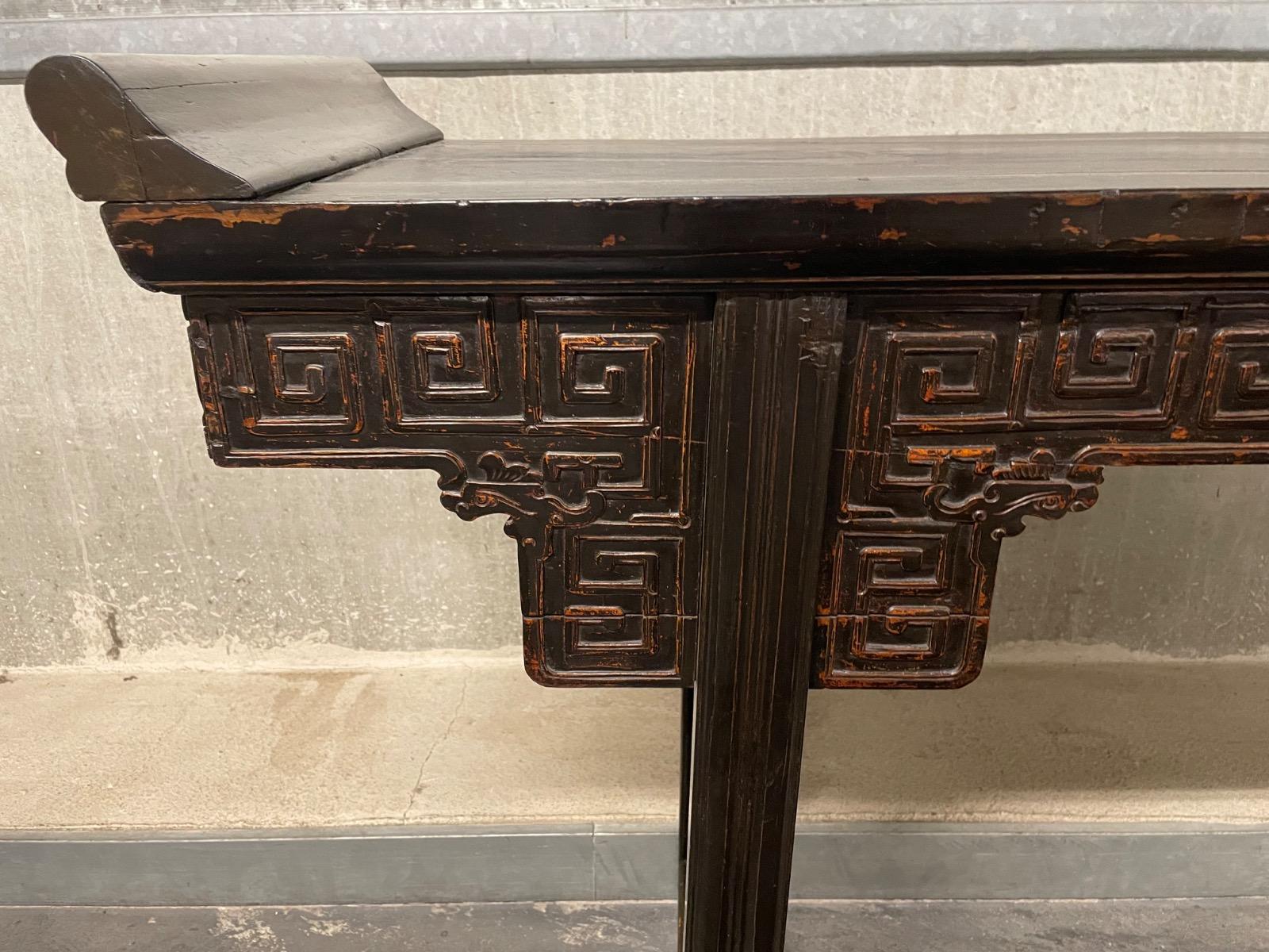 Chinese side table. 220x44x97H cm