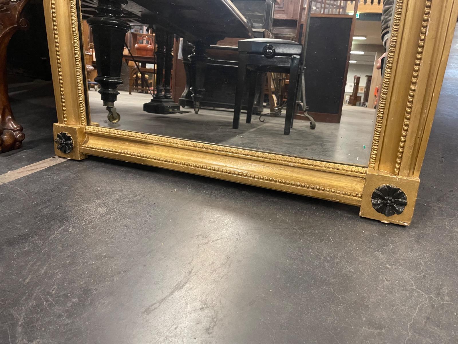 Early 19th century Empire gilded mirror. 104x168h cm