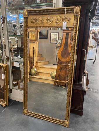 Early 19th century Empire gilded mirror. 75x158H cm