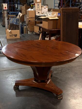 Early 19th century pull-out table, 142 ⌀ x77h cm