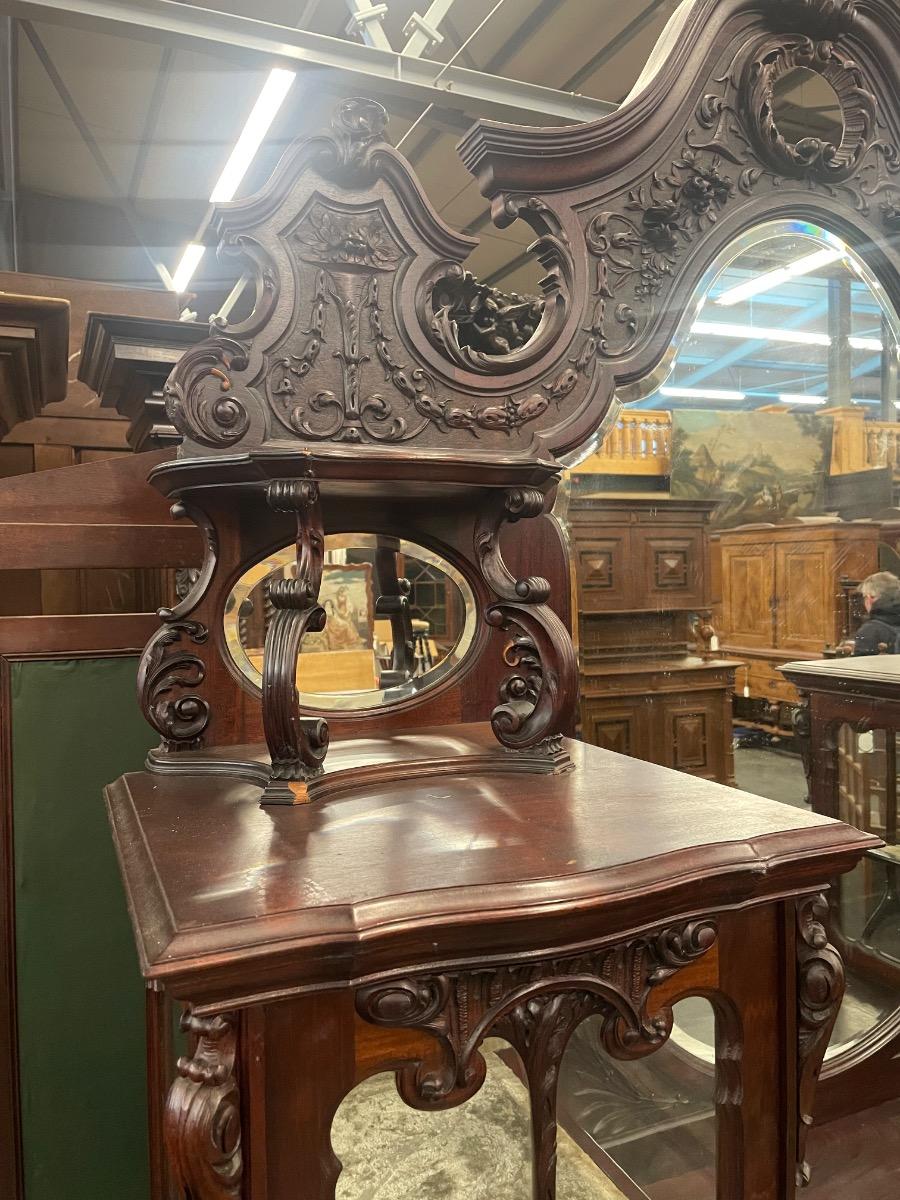 English Victorian salon cabinet. 167w x 264h cm 