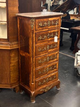 Napoleon III Marquetry Desk, 39x65x133h cm