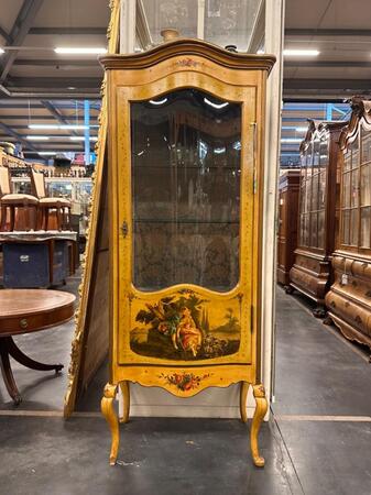 Painted Single-Door Vitrine, 46x72x175h cm