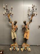 Pair of mid 20th century Venetian floorlamp. 220 cm tall