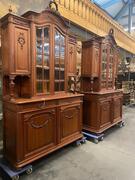 Pair of walnut Louis XVI style French buffets